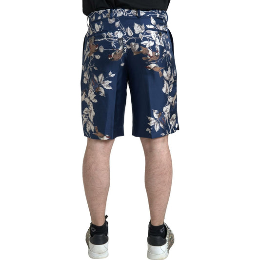 Dolce & Gabbana Silken Floral Bermuda Shorts in Blue Dolce & Gabbana