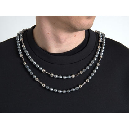 Dolce & Gabbana Black Necklace Embellished Polyester T-shirt