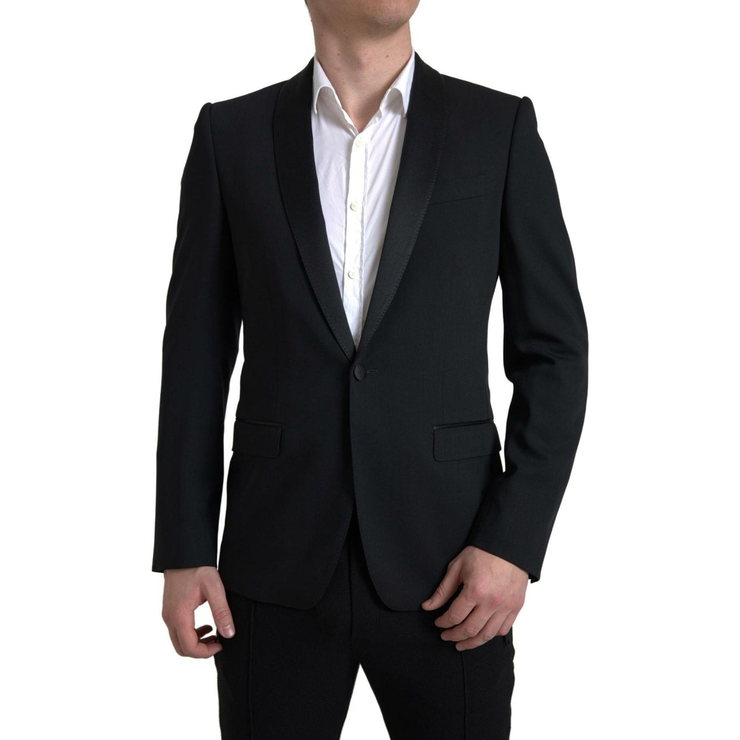 Dolce & Gabbana Chic Slim Fit Virgin Wool Blazer Dolce & Gabbana