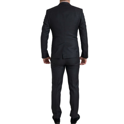 Dolce & Gabbana Black 3 Piece Single Breasted MARTINI Suit