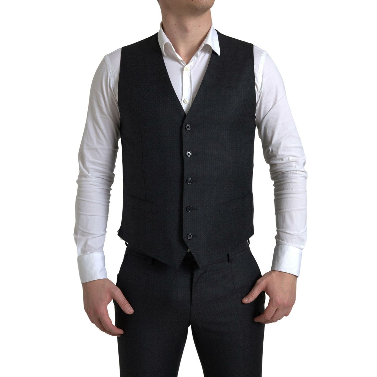 Dolce & Gabbana Black 3 Piece Single Breasted MARTINI Suit
