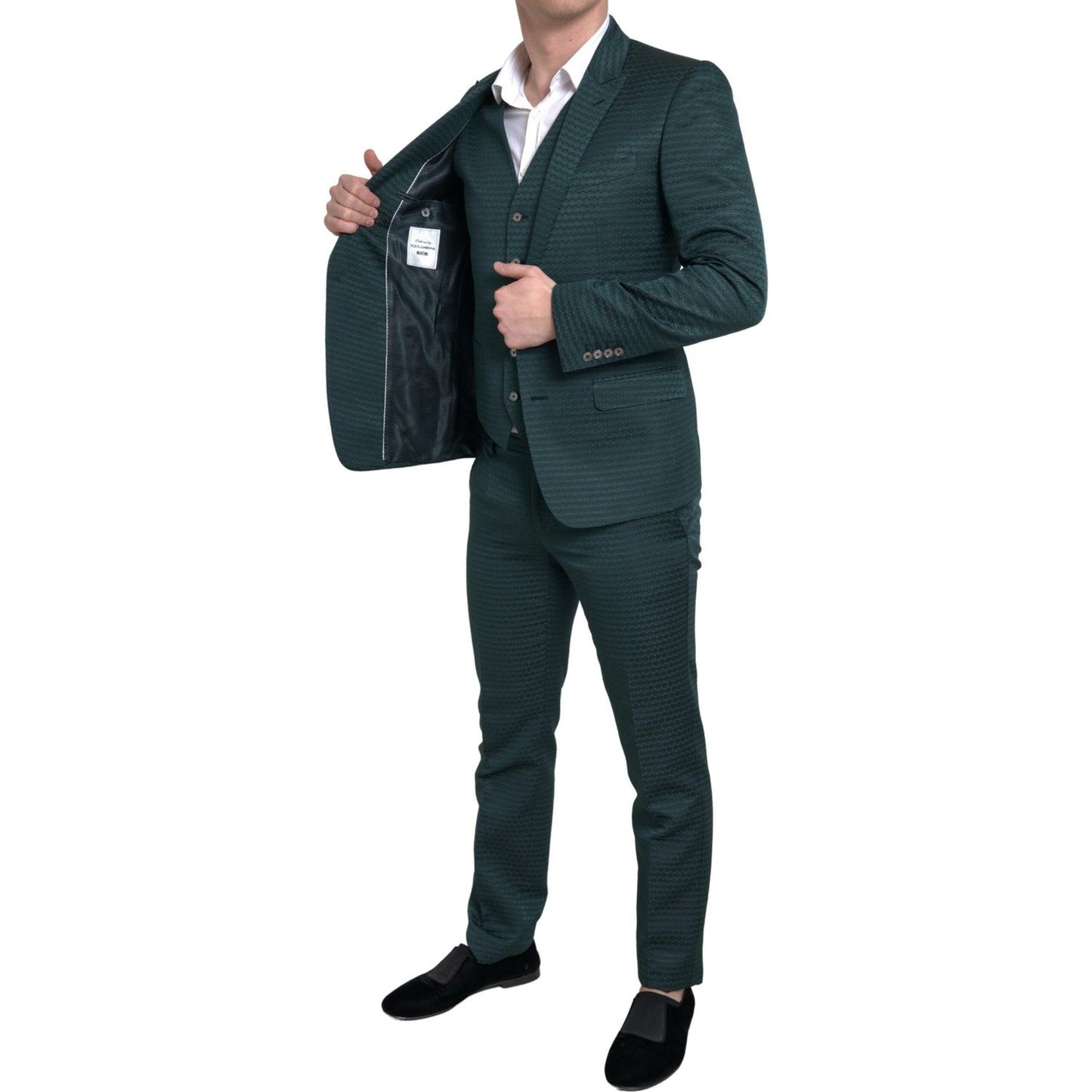 Dolce & Gabbana Emerald Elegance Slim Fit 3-Piece Suit Dolce & Gabbana