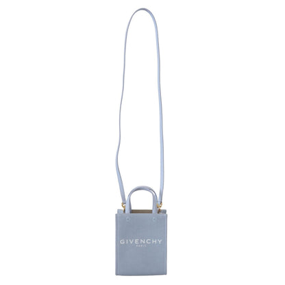 Givenchy Blue Coated Canvas Vertical Cloud Mini Shoulder Bag