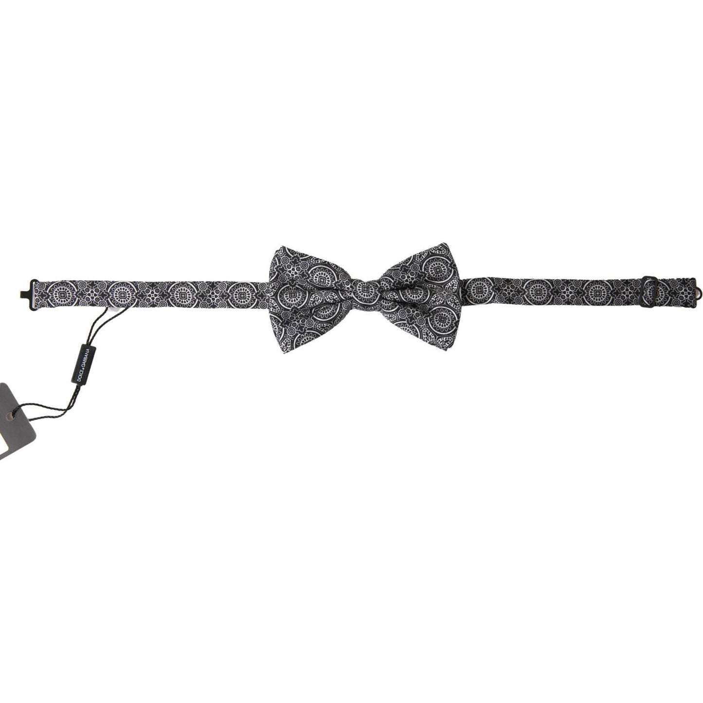 Dolce & Gabbana Elegant Black & White Silk Bow Tie Dolce & Gabbana