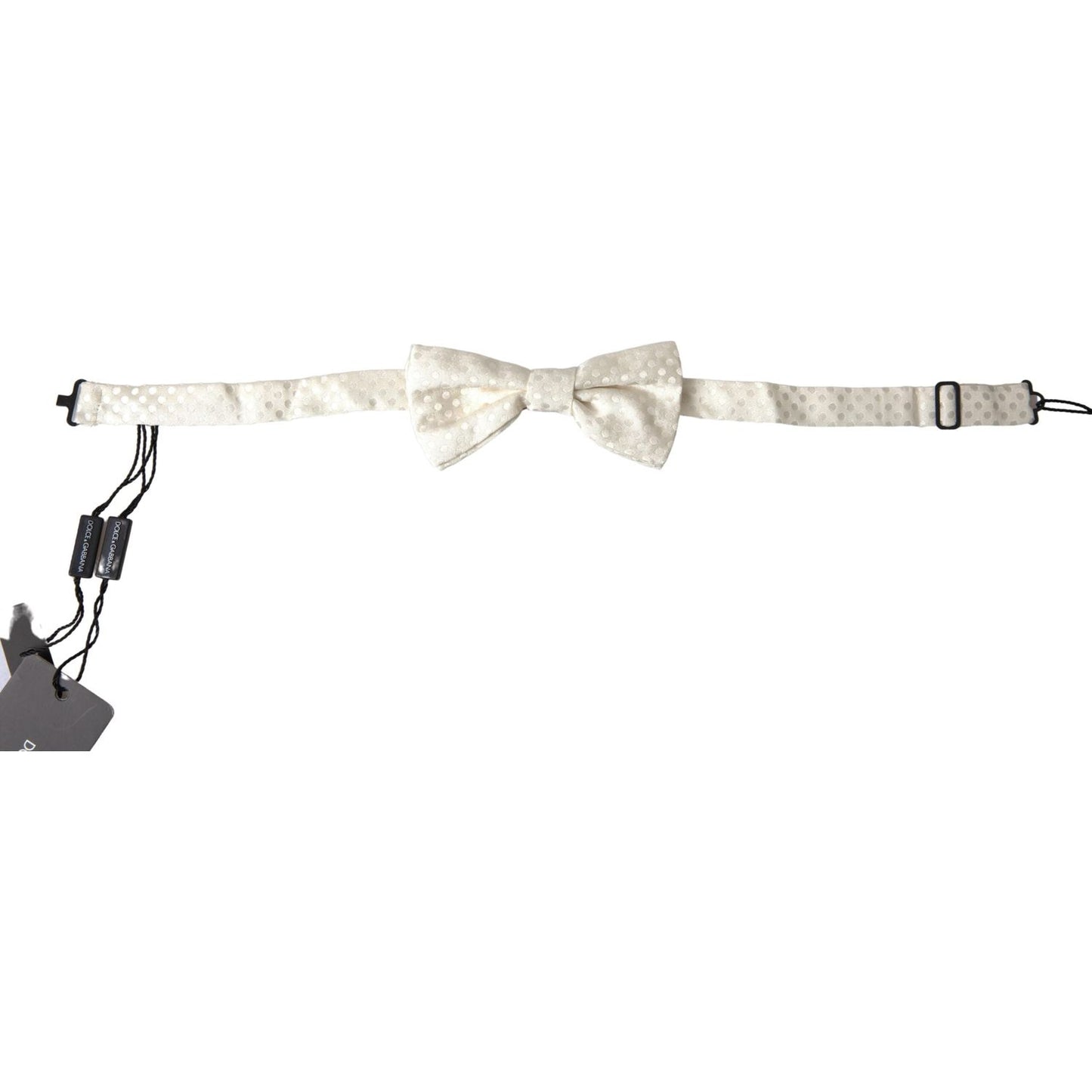 Dolce & Gabbana Ivory Fantasy Pattern Adjustable Neck Papillon Bow Tie
