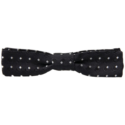 Dolce & Gabbana Black Polka Dot Silk Adjustable Men Neck Papillon Bow Tie