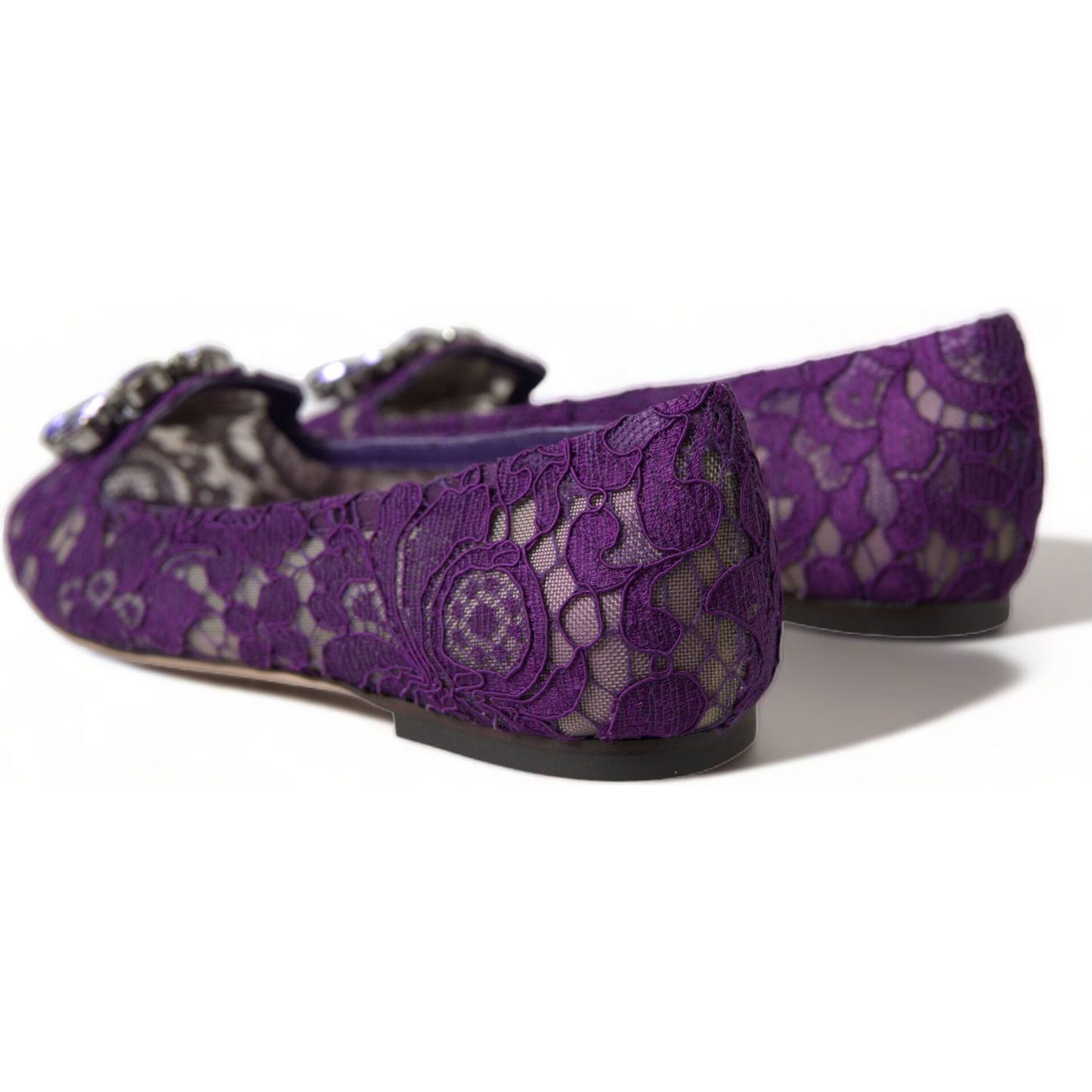 Dolce & Gabbana Elegant Floral Lace Vally Flat Shoes Dolce & Gabbana