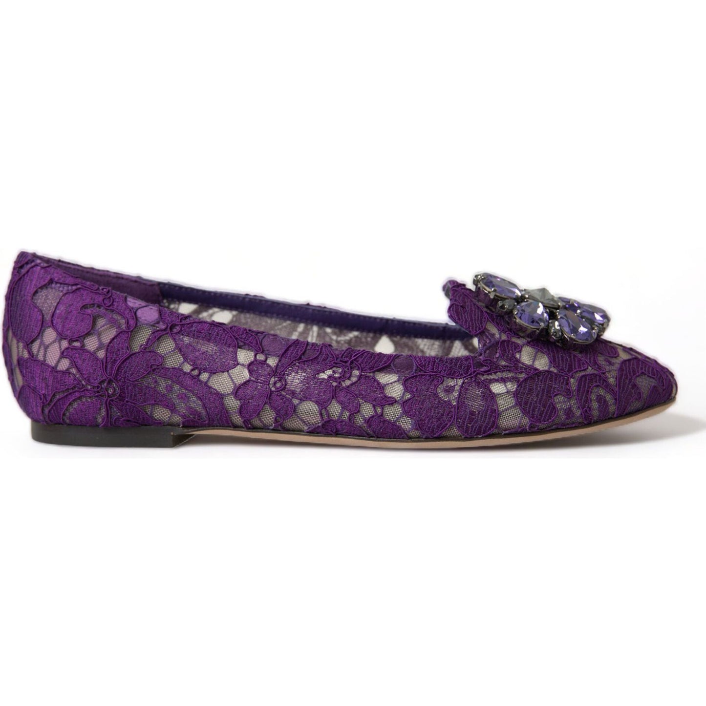 Dolce & Gabbana Elegant Floral Lace Vally Flat Shoes Dolce & Gabbana