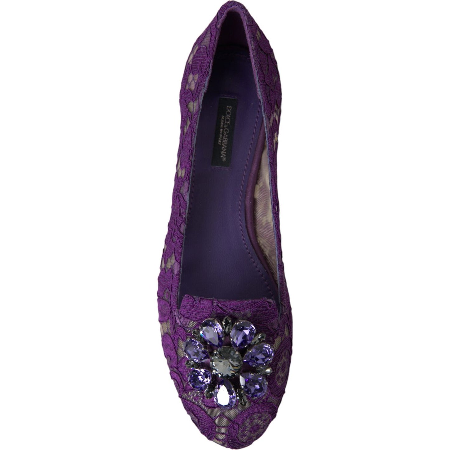 Dolce & Gabbana Elegant Floral Lace Vally Flat Shoes Dolce & Gabbana