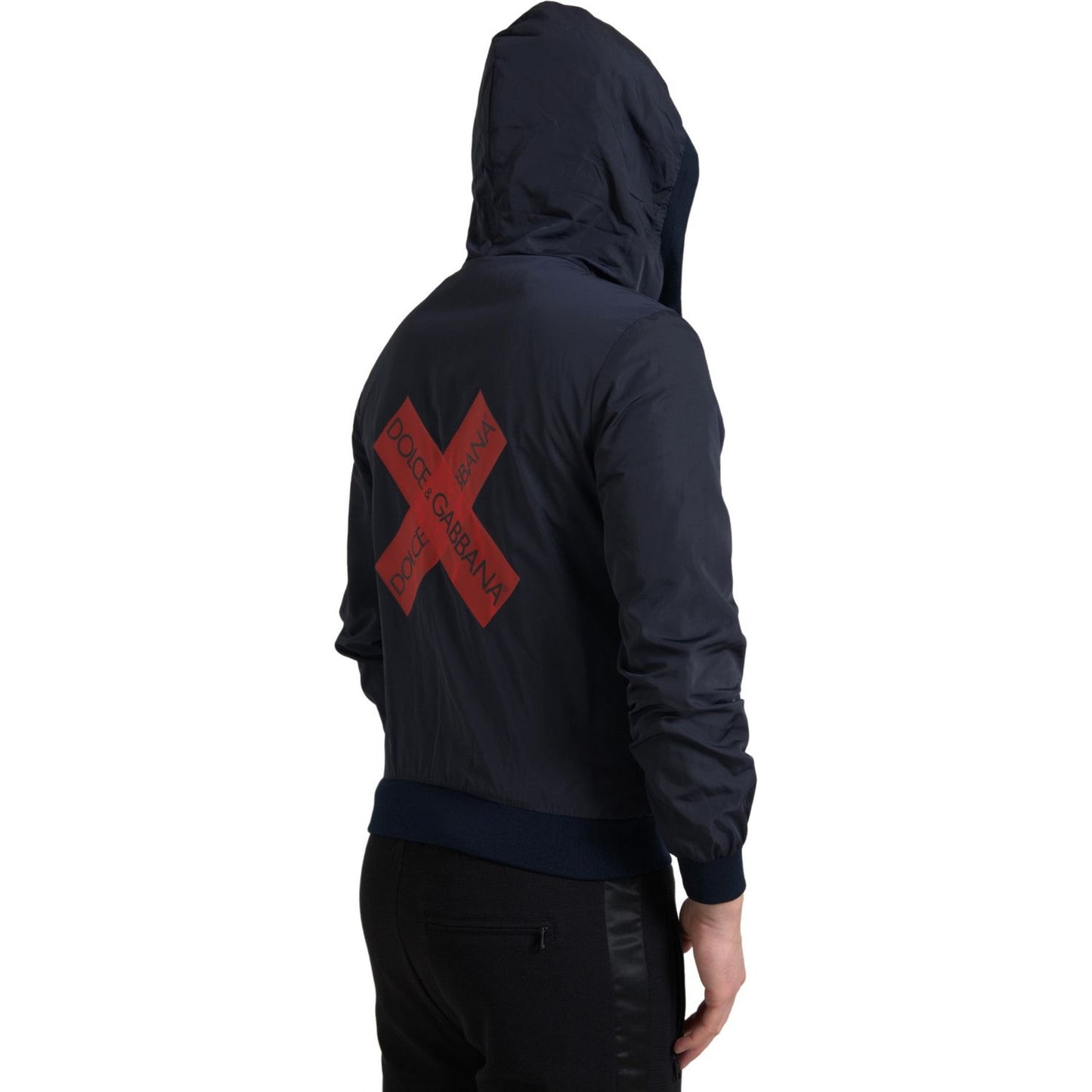 Dolce & Gabbana Elegant Blue Hooded Sweatshirt with Zip Closure Dolce & Gabbana