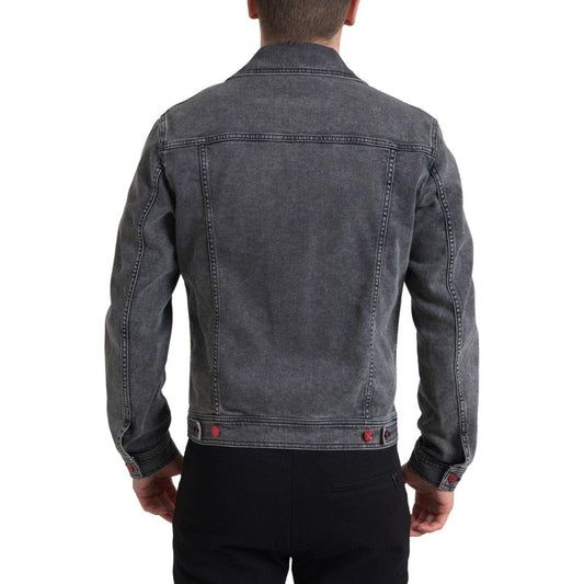 Dolce & Gabbana Elegant Gray Stretch Denim Jacket Dolce & Gabbana