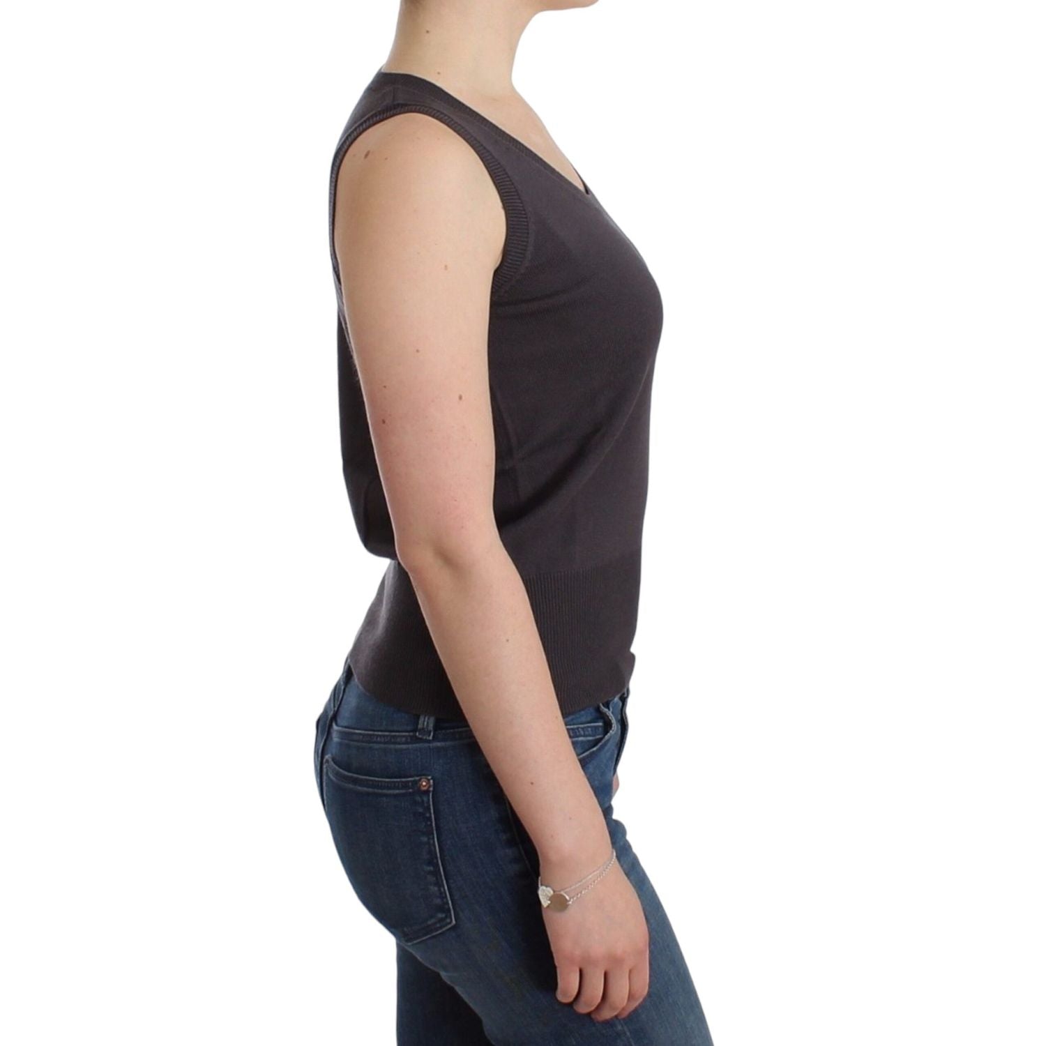 John Galliano Brown knit tank top