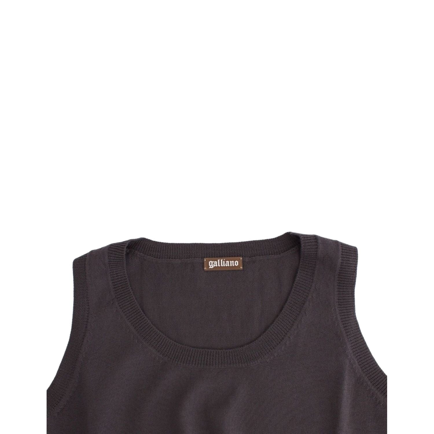 John Galliano Brown knit tank top