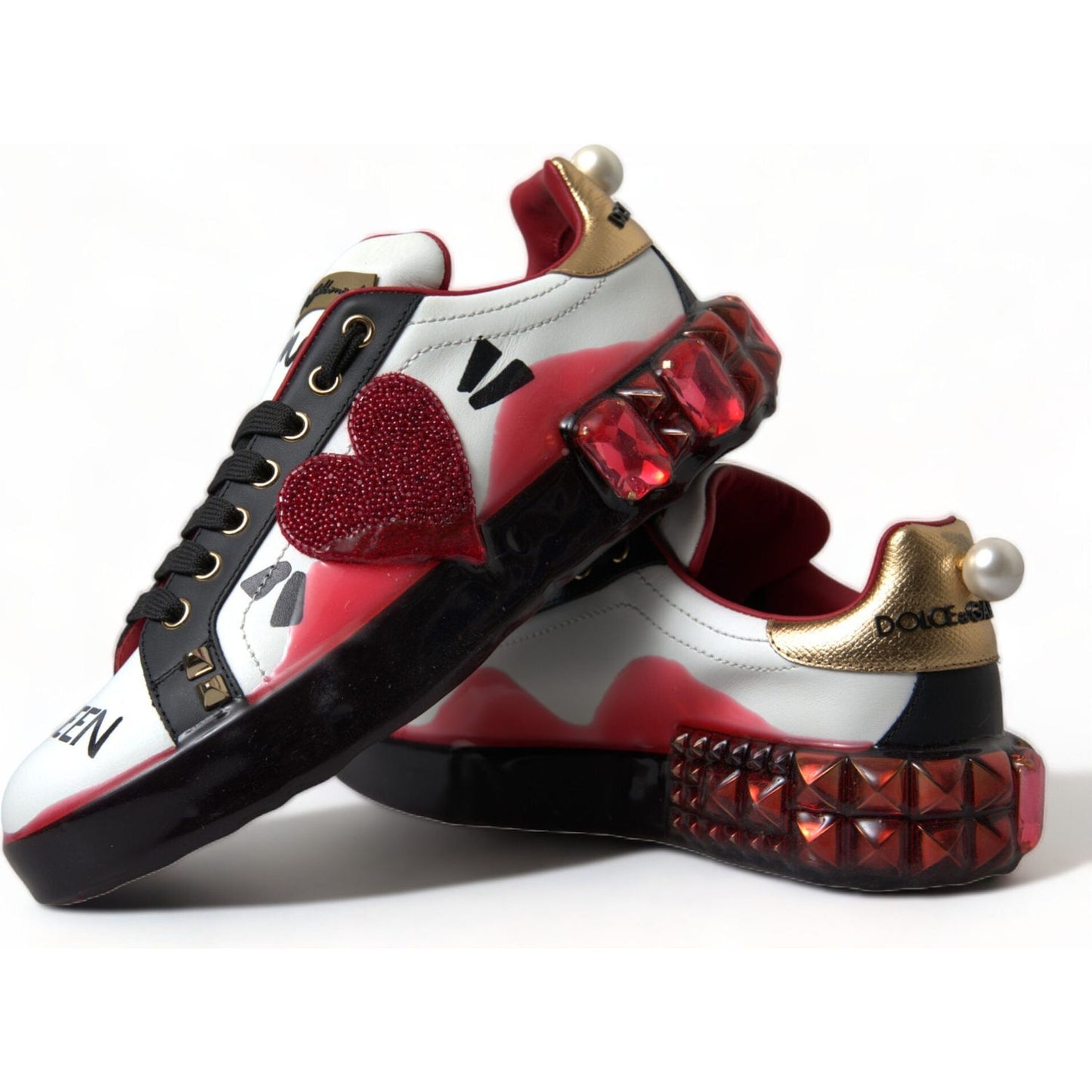 Dolce & Gabbana Elegant Portofino Crystal Sneakers Dolce & Gabbana