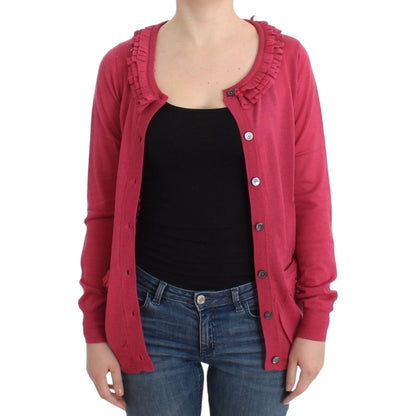 John Galliano Pink wool cardigan