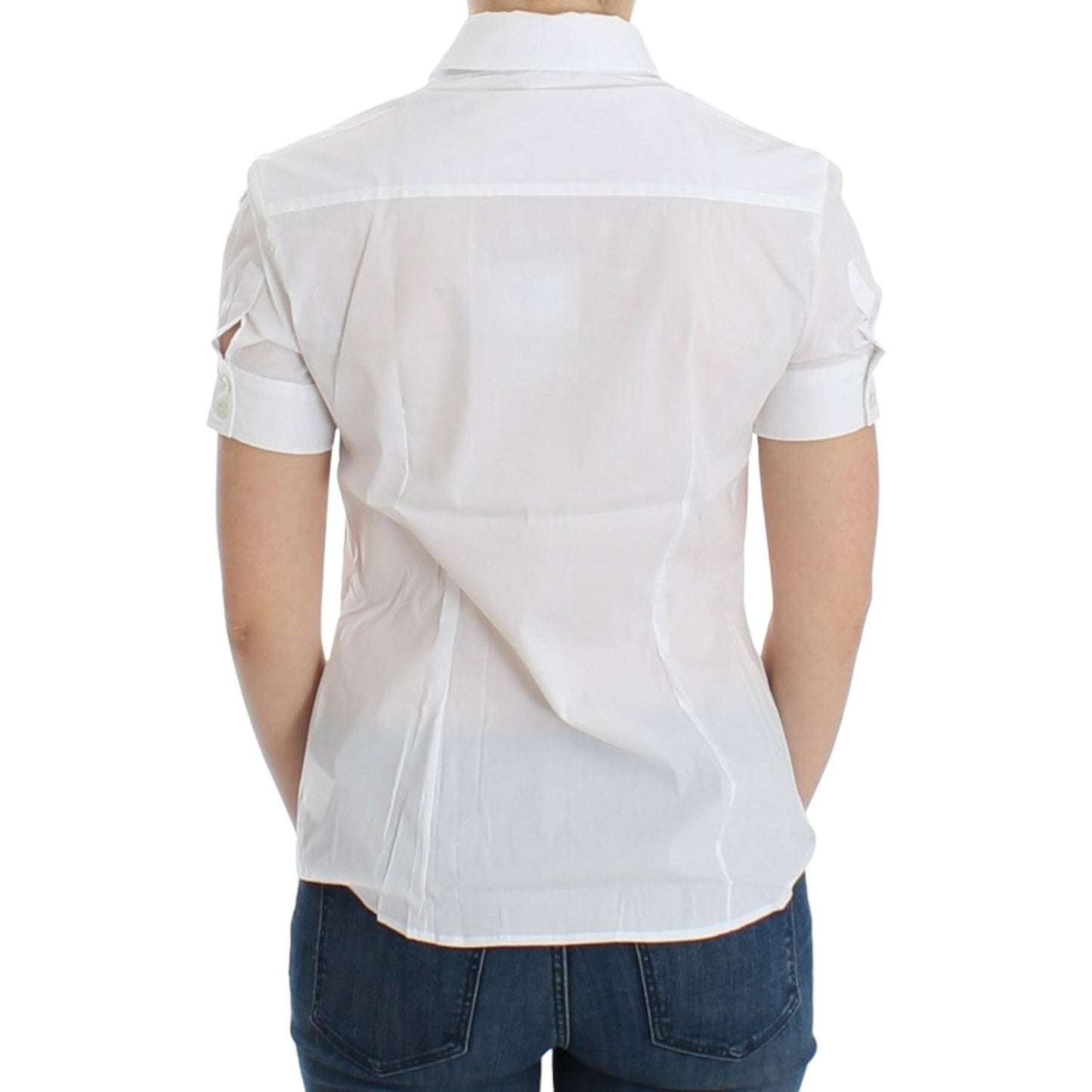 John Galliano White Cotton Shirt Top