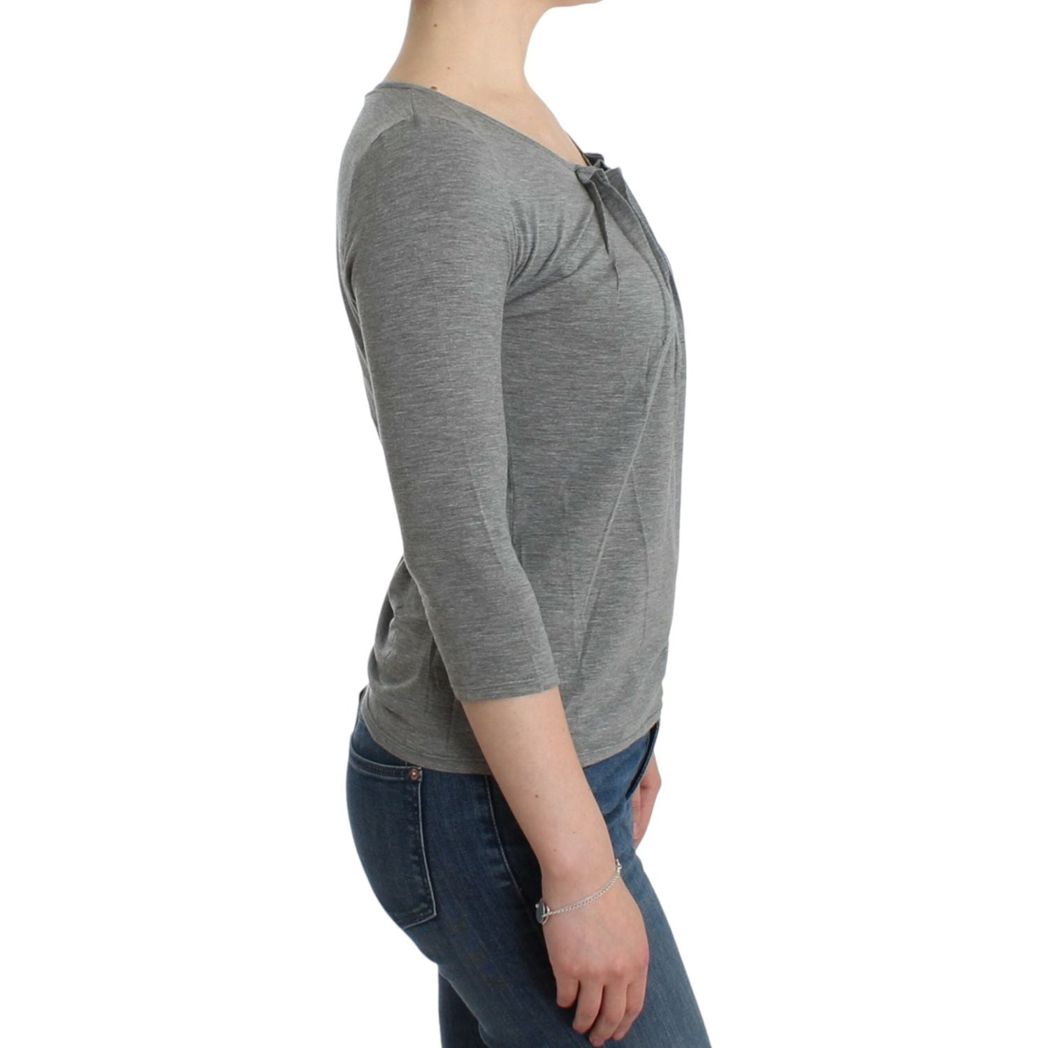 سترة أنيقة من مزيج الكشمير باللون الرمادي من كافالي