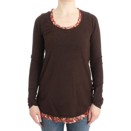 Cavalli Brown crewneck sweater