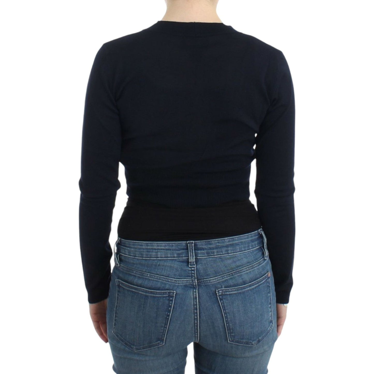 Cavalli Black cropped wool cardigan