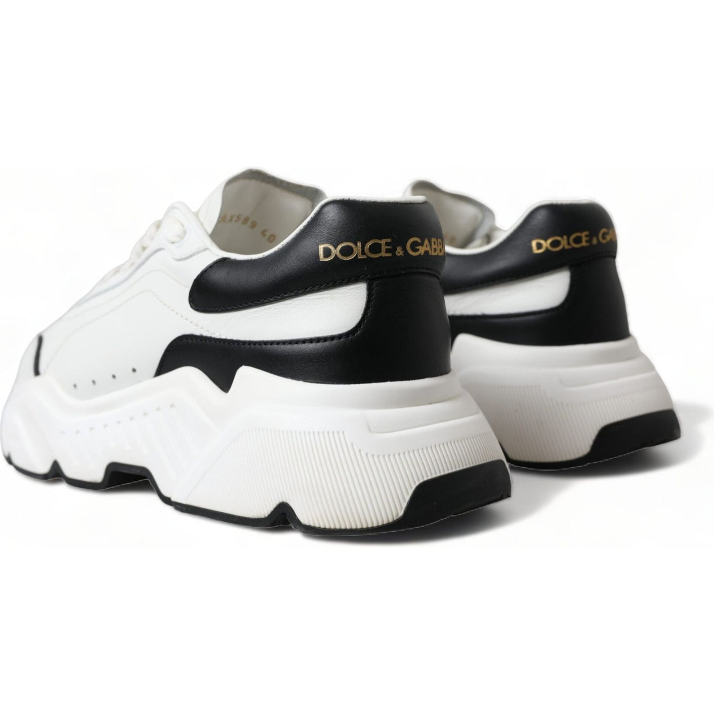 Dolce & Gabbana Chic Black & White Daymaster Leather Sneakers Dolce & Gabbana