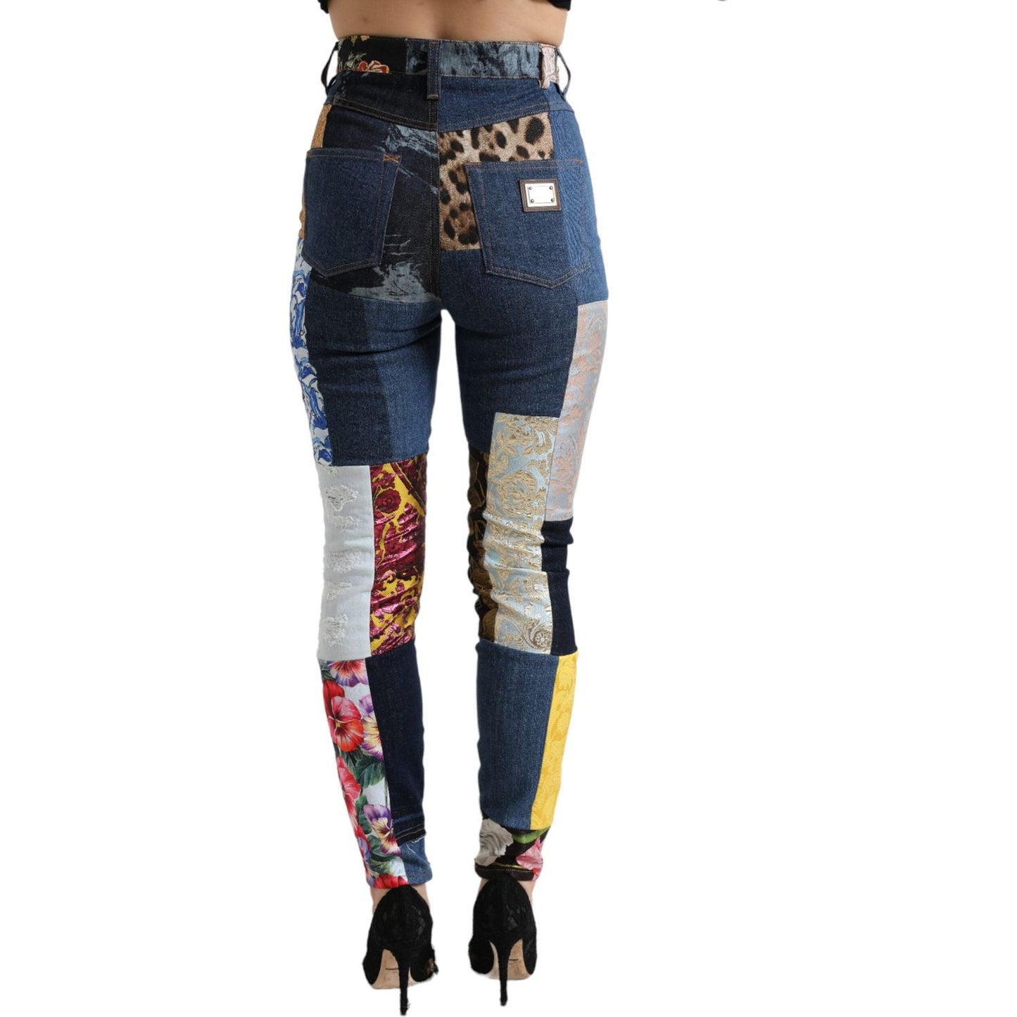 Dolce & Gabbana Vibrant Patchwork Skinny Jeans Dolce & Gabbana