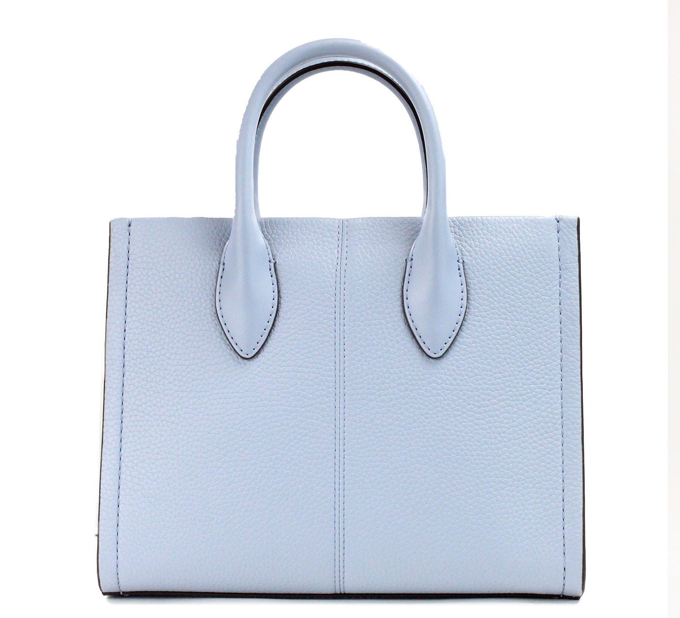 Michael Kors Mirella Small Pale Blue Leather Top Zip Shopper Tote Crossbody Bag Michael Kors