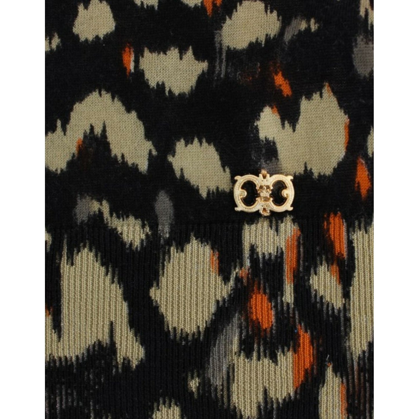 Cavalli Elegant Multicolor V-Neck Wool Jumper Cavalli