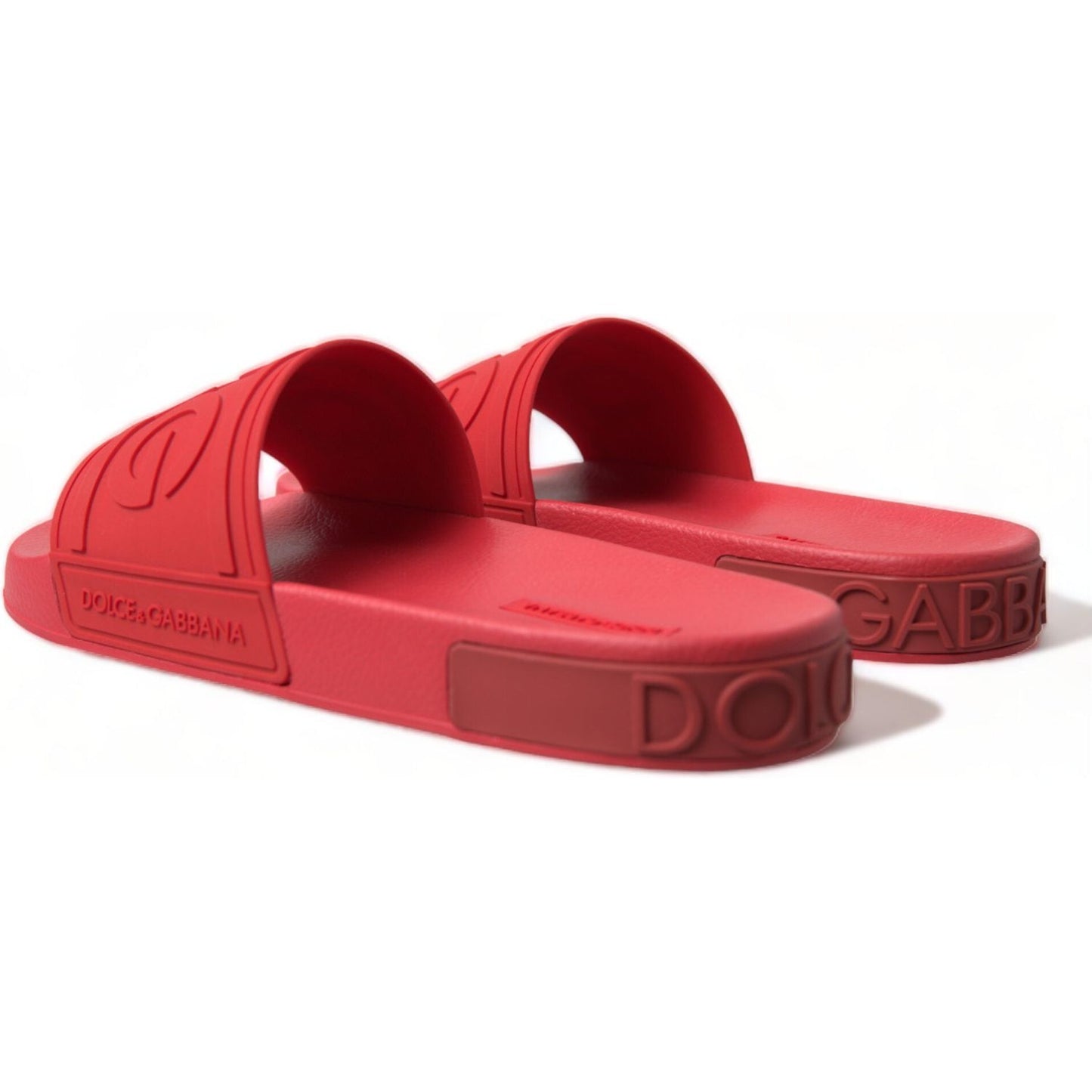 Dolce & Gabbana Radiant Red Men's Slide Sandals Dolce & Gabbana