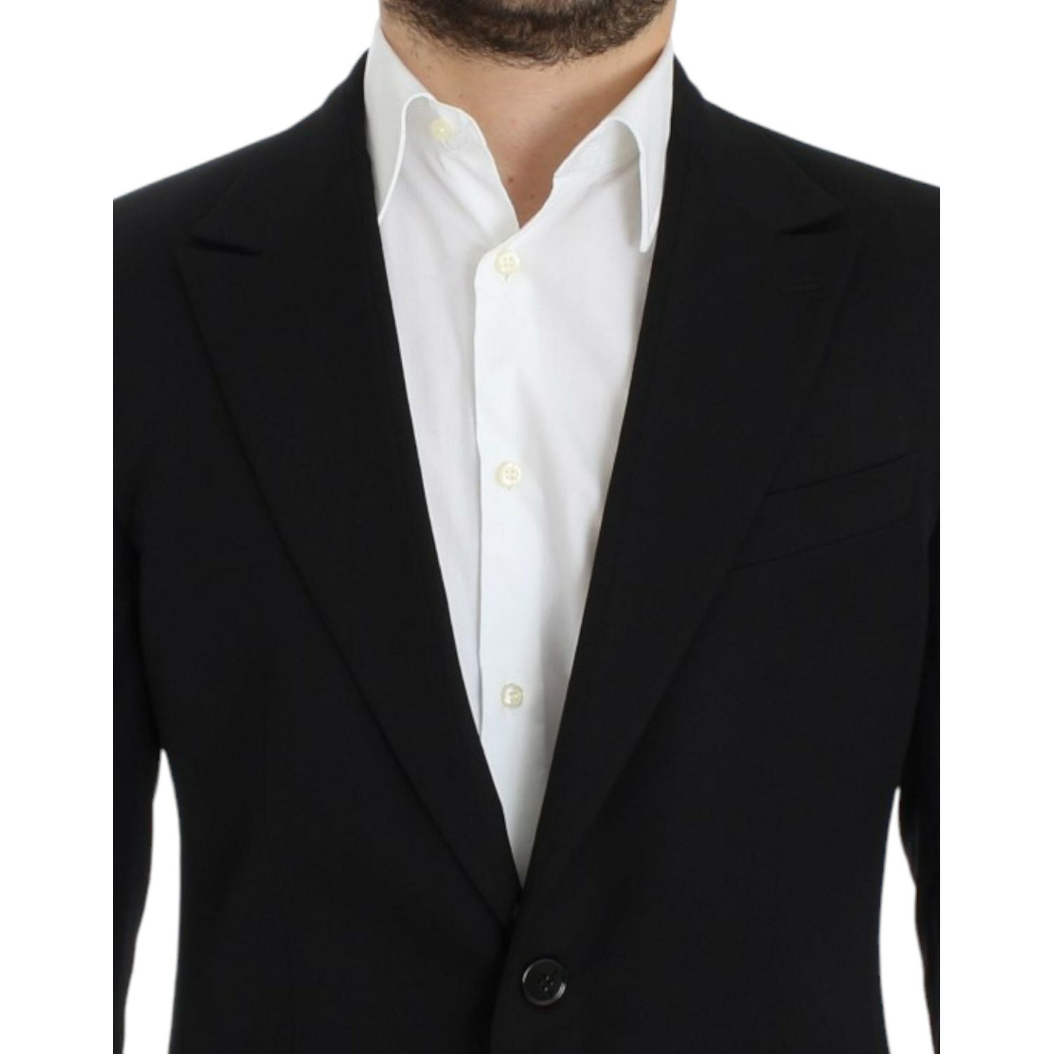 سترة صوفية أنيقة بقصّة Slim Fit باللون الأسود من Dolce &amp; Gabbana