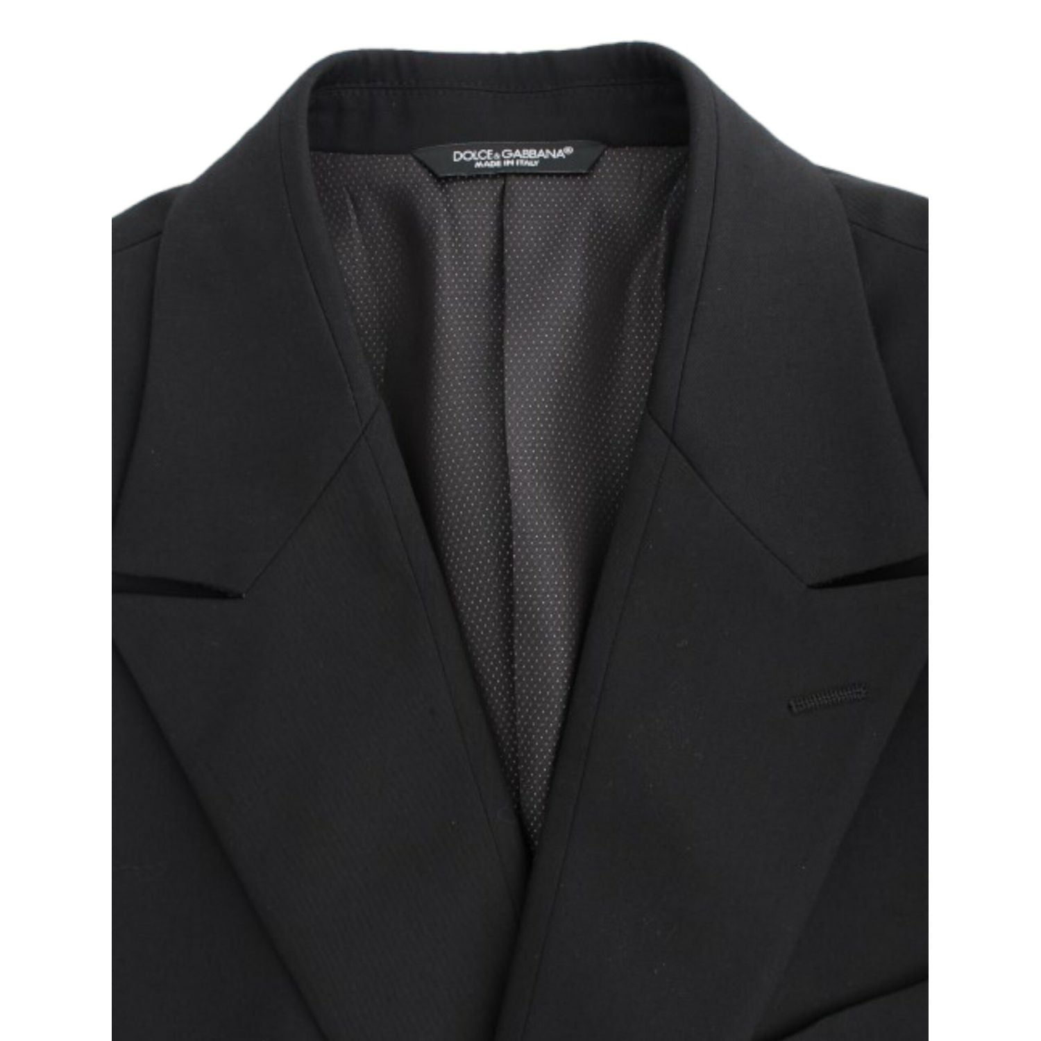 سترة صوفية أنيقة بقصّة Slim Fit باللون الأسود من Dolce &amp; Gabbana