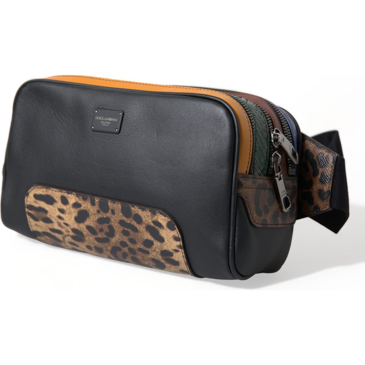 حقيبة حزام من الجلد الاستوائي بنقشة جلد النمر من دولتشي آند غابانا