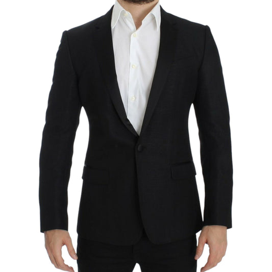 Dolce & Gabbana Black wool MARTINI slim blazer 1728,67345645728,Black,Blazers - Men - Clothing,Blazers - Suits & Blazers - Clothing,Clothing,Dolce & Gabbana,IT46 | S,Men,Men - Clothing,New with tags,Suits & Blazers - Clothing