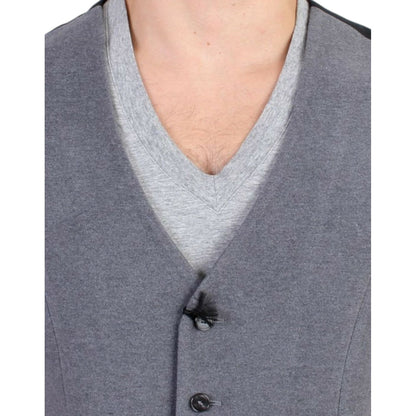 Costume National Gray cotton blend casual vest 16% Acrylic,1728,2% Polyester,67345645728,Clothing,Costume National,Gray,IT48 | M,Material: 82% Cotton,Men,Men - Clothing,New with tags,Suits & Blazers - Clothing,Vests - Men - Clothing,Waistcoats - Suits & B
