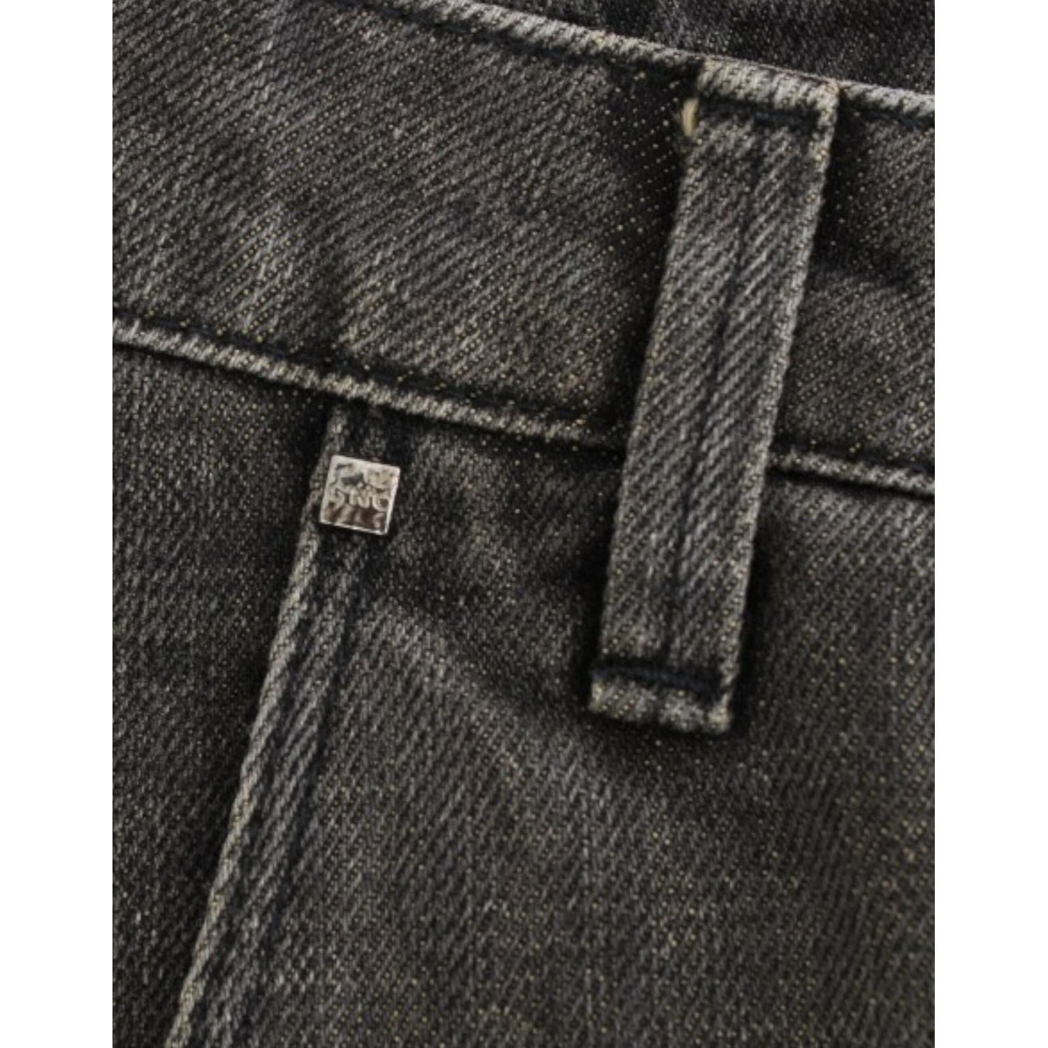 بنطلون جينز مستقيم الساق رمادي أنيق من مجموعة كوستيوم ناشيونال