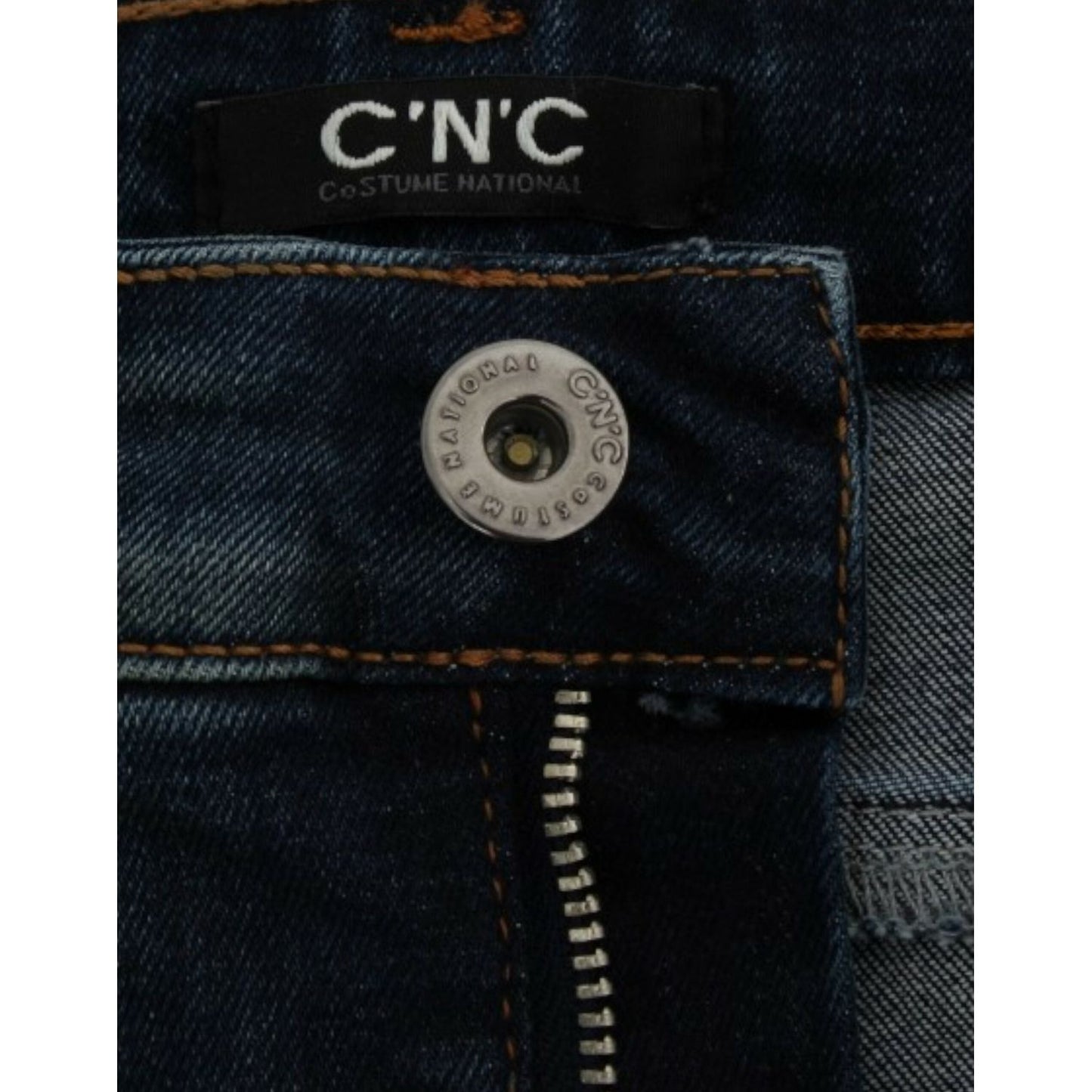 Costume National Chic Blue Straight Leg Designer Jeans Costume National