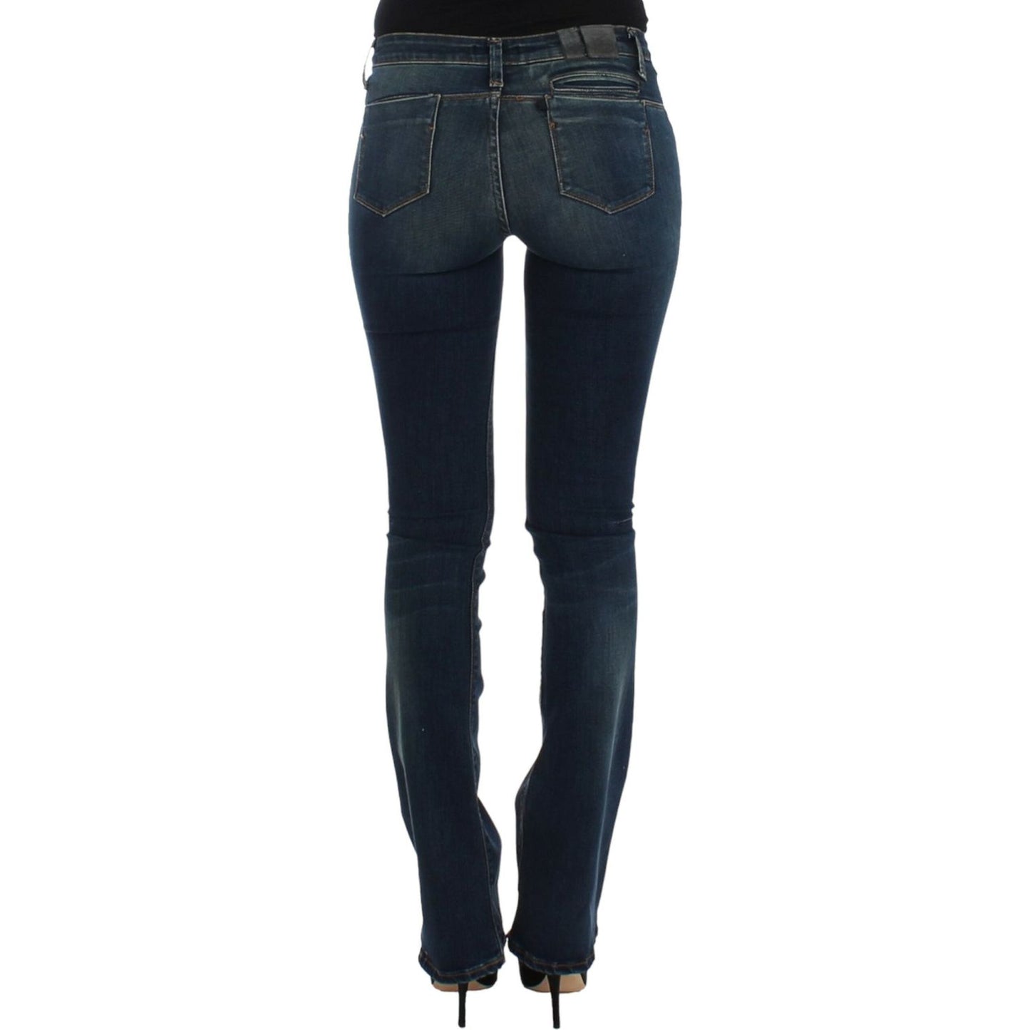 Costume National Chic Blue Straight Leg Designer Jeans Costume National