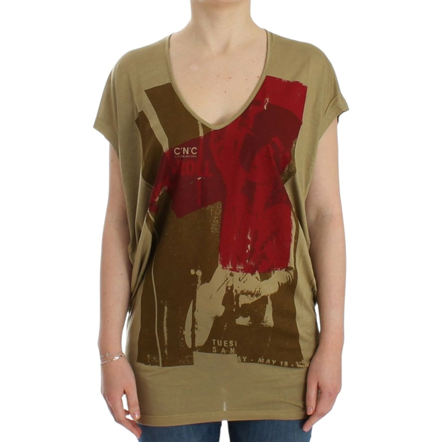 Costume National Green print shortsleeve t-shirt