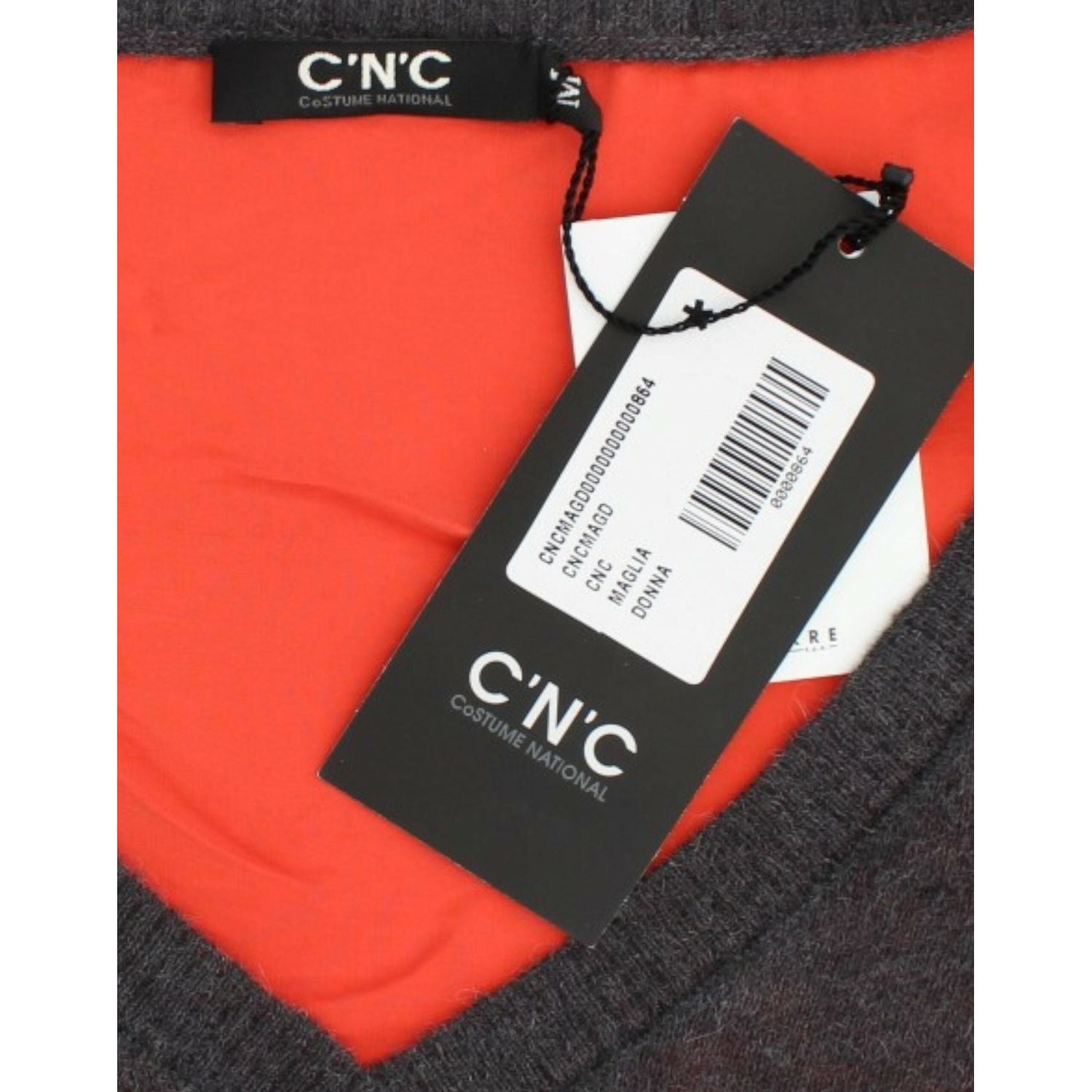 سترة قصيرة الأكمام من مزيج الألبكة بفتحة رقبة على شكل حرف V من Costume National Chic