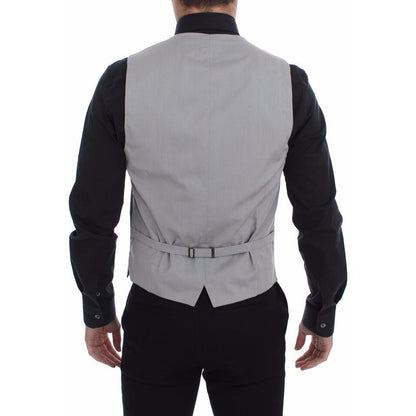 Dolce & Gabbana Gray Cotton Slim Fit Button Front Dress Vest 1728,48 | M,67345645728,Clothing,Dolce & Gabbana,Gray,Material: 100% Cotton,Men,Men - Clothing,New with tags,Suits & Blazers - Clothing,Vests - Men - Clothing,Waistcoats - Suits & Blazers - Clot
