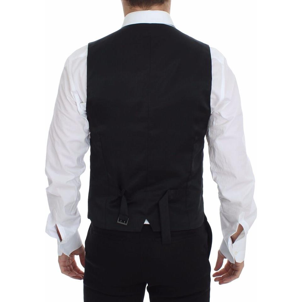 Dolce & Gabbana Gray Wool Stretch Dress Vest Jacket Blazer 1728,2% Elastane,67345645728,Clothing,Dolce & Gabbana,Gray,IT48 | M,Material: 98% Wool,Men,Men - Clothing,New with tags,Suits & Blazers - Clothing,Vests - Men - Clothing,Waistcoats - Suits & Blaze
