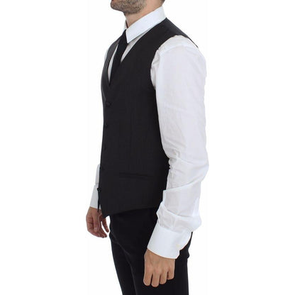 Dolce & Gabbana Gray Wool Stretch Dress Vest Jacket Blazer 1728,2% Elastane,67345645728,Clothing,Dolce & Gabbana,Gray,IT48 | M,Material: 98% Wool,Men,Men - Clothing,New with tags,Suits & Blazers - Clothing,Vests - Men - Clothing,Waistcoats - Suits & Blaze