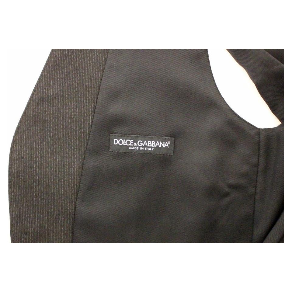 Dolce & Gabbana Elegant Gray Wool Stretch Dress Vest Dolce & Gabbana