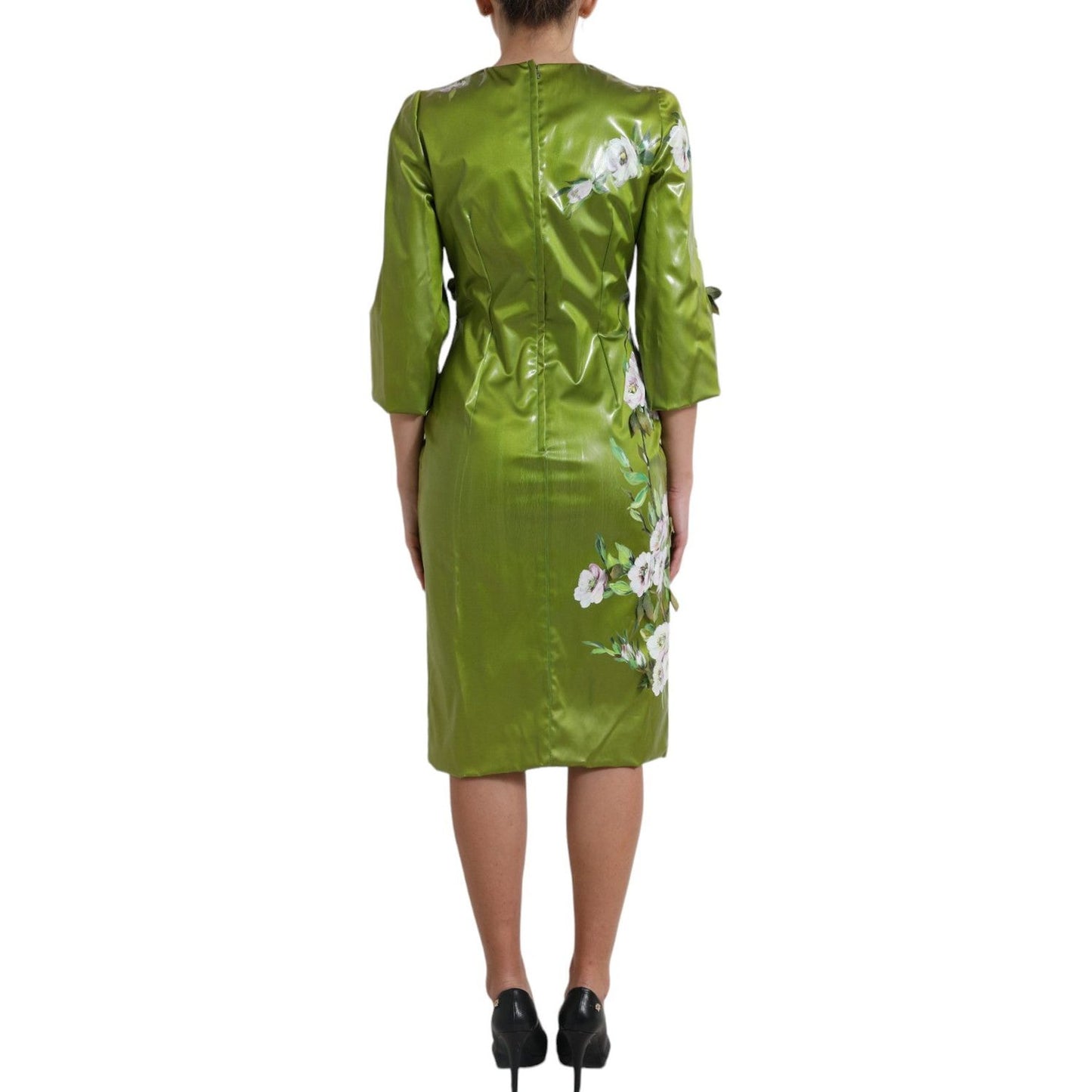 Dolce & Gabbana Floral Elegance Midi Sheath Dress Dolce & Gabbana