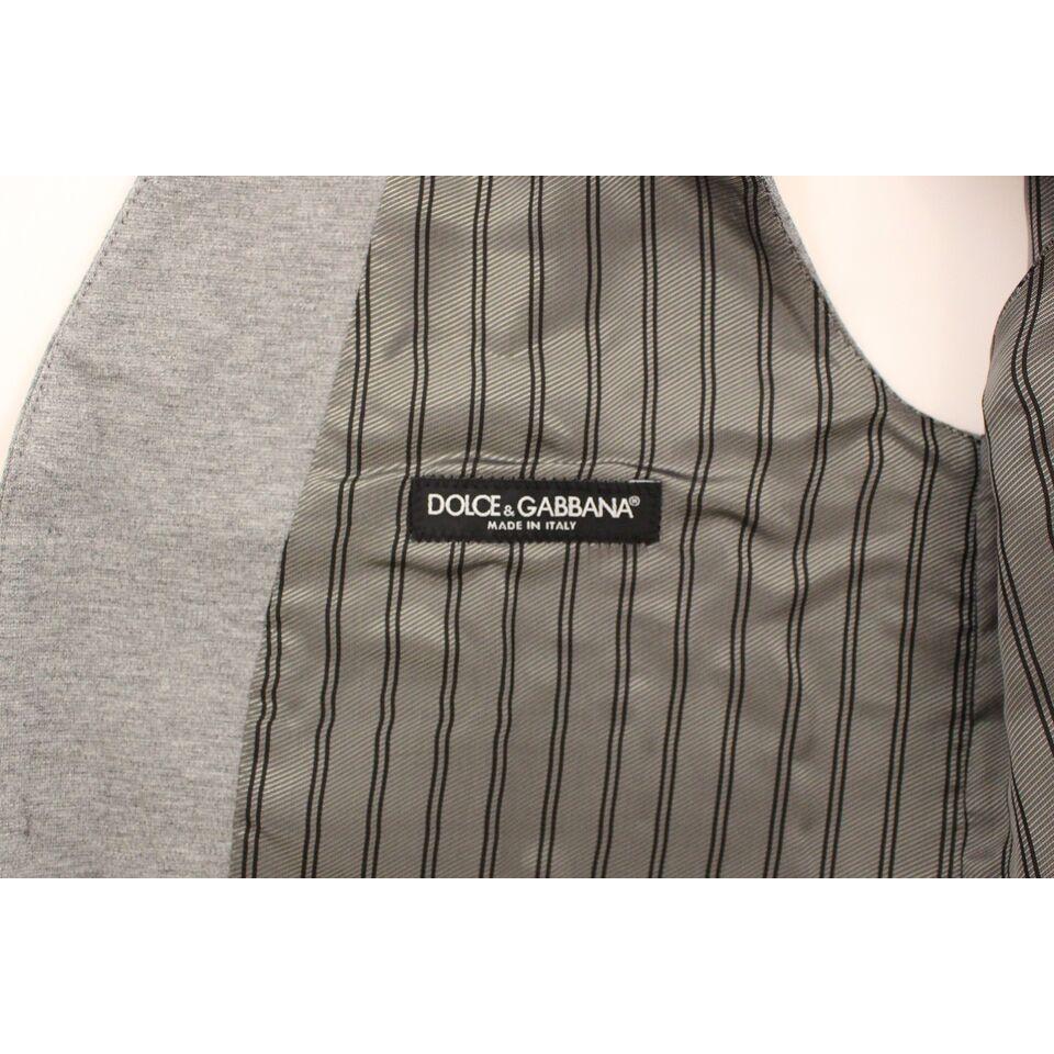 Dolce & Gabbana Gray Cotton Stretch Dress Vest Blazer 1728,67345645728,7% elastane,Clothing,Dolce & Gabbana,Gray,IT44 | XS,Material: 93% Cotton,Men,Men - Clothing,New with tags,Suits & Blazers - Clothing,Vests - Men - Clothing,Waistcoats - Suits & Blazers
