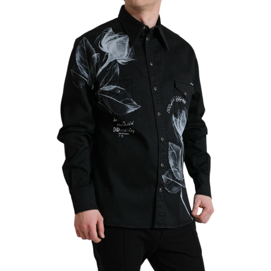 Dolce & Gabbana Elegant Floral Print Dress Shirt Dolce & Gabbana