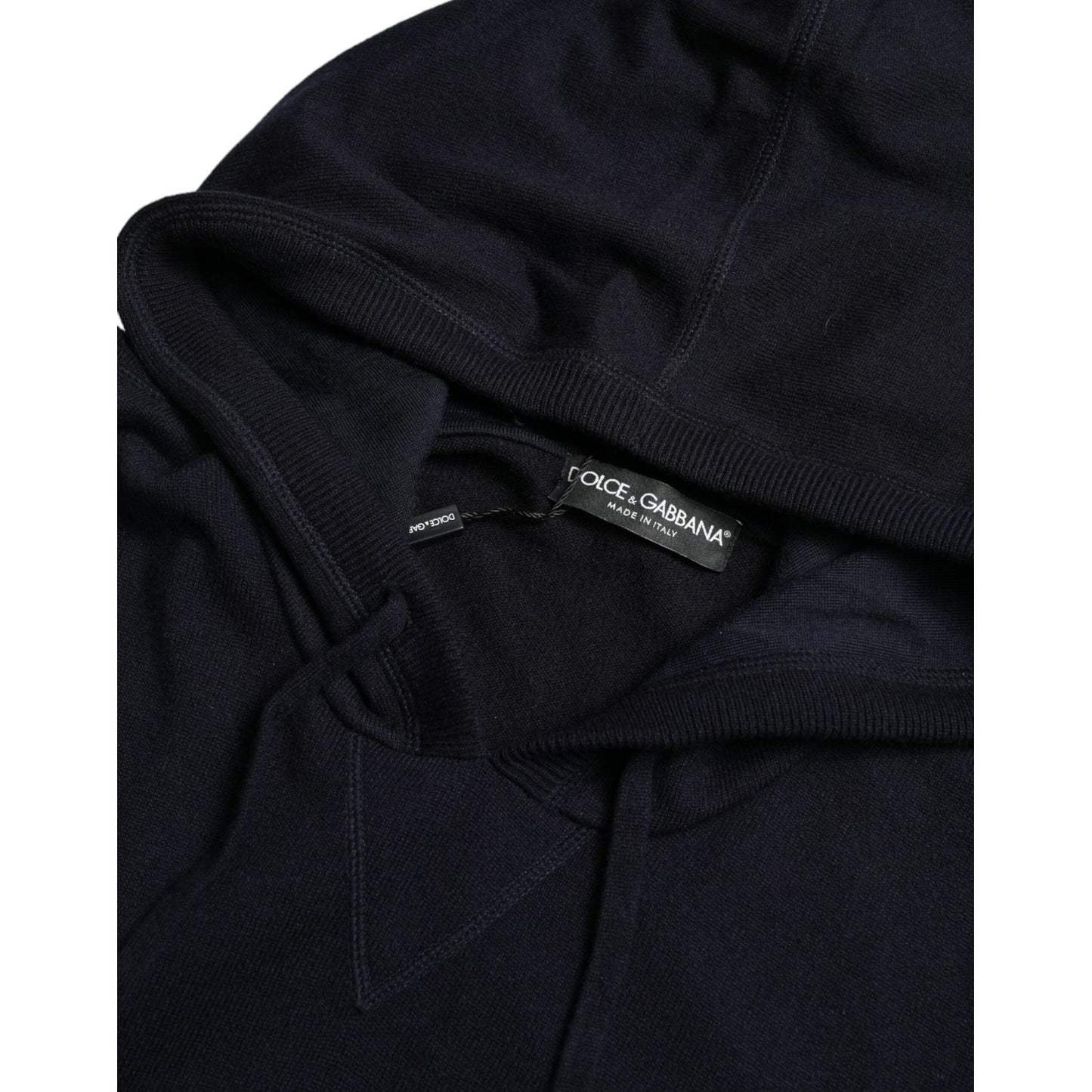 Dolce & Gabbana Elegant Cashmere Hooded Sweater in Blue Dolce & Gabbana