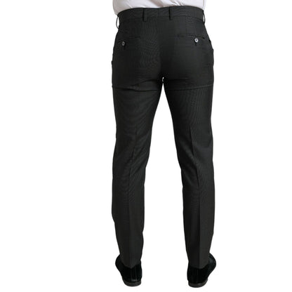 Dolce & Gabbana Dark Gray Stretch Slim Formal Pants