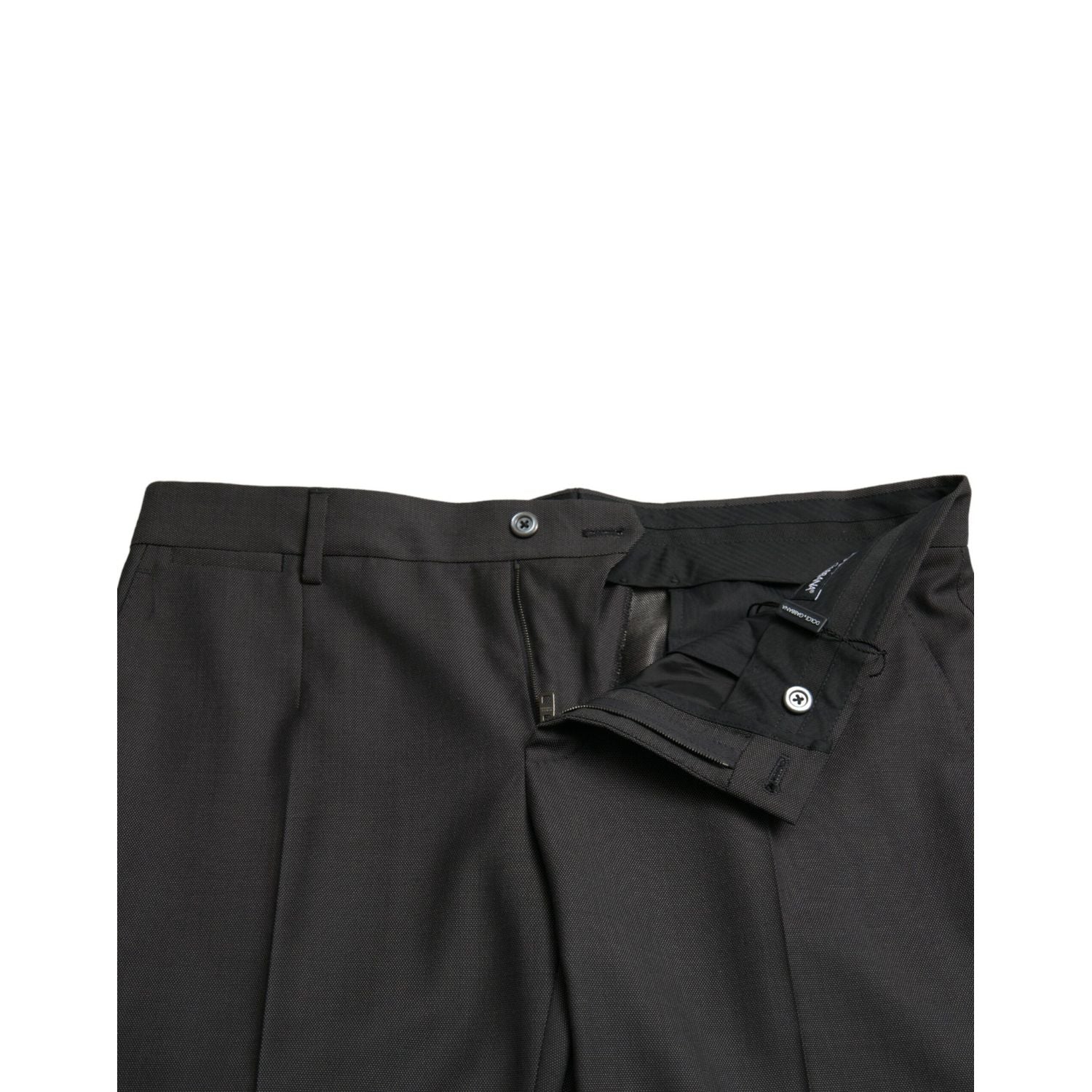 Dolce & Gabbana Dark Gray Stretch Slim Formal Pants