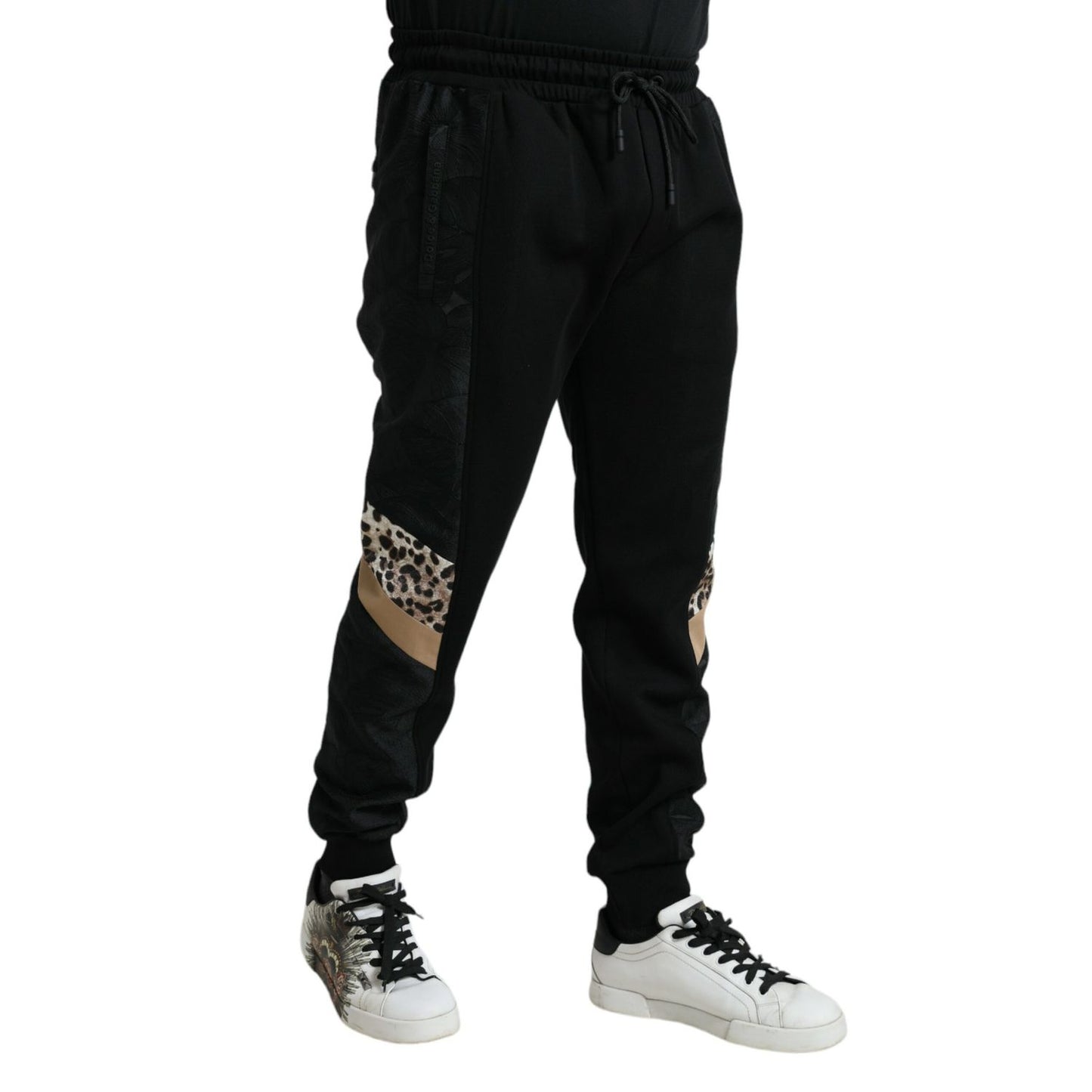 Dolce & Gabbana Black Cotton Slim Stretch Jogger Pants