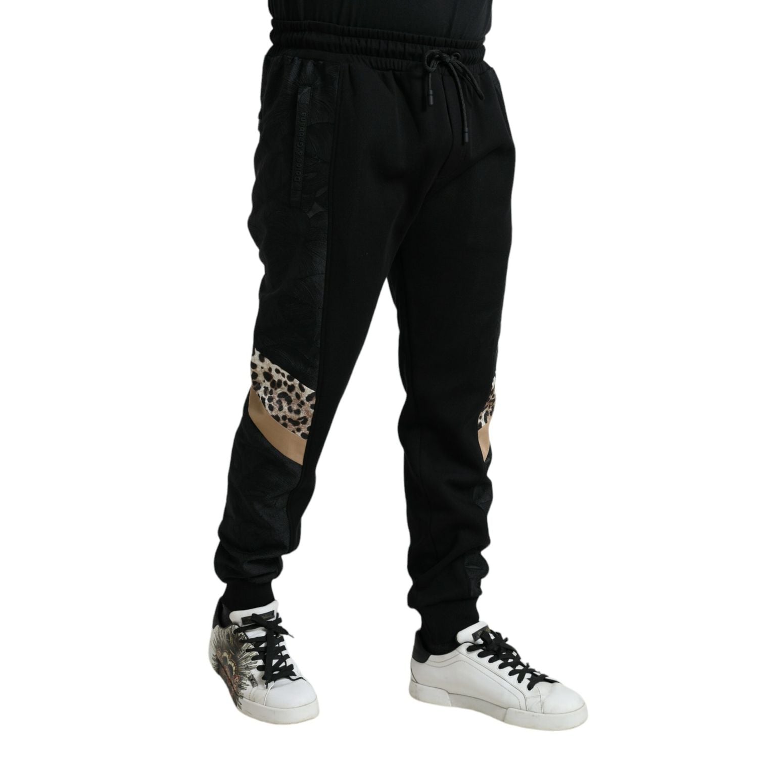 Dolce & Gabbana Black Cotton Slim Stretch Jogger Pants